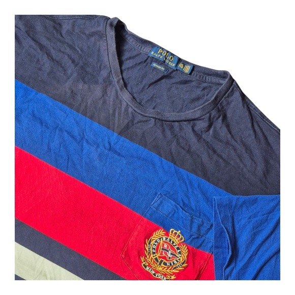 Polo Ralph Lauren Other - Polo Ralph Lauren Mens XXL Stripe Crest Tee Classic Fit‎ Multicolor Nautical